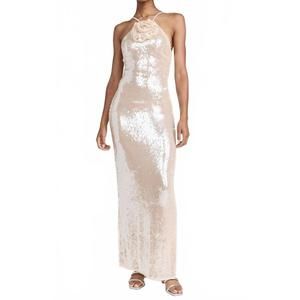 NEW MISHA allegra mxi dress in champagne pink
